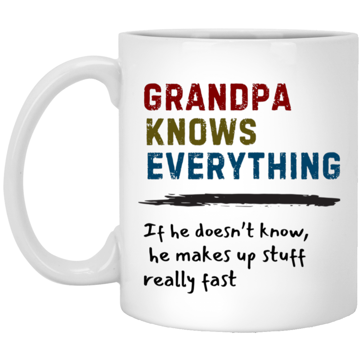 "Grandpa Knows Everything Mug - Perfect Gift for Grandfathers"