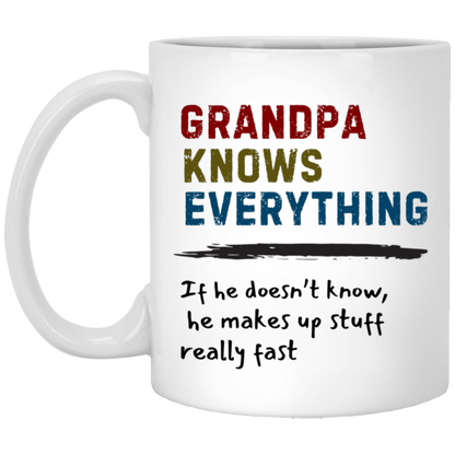 "Grandpa Knows Everything Mug - Perfect Gift for Grandfathers"