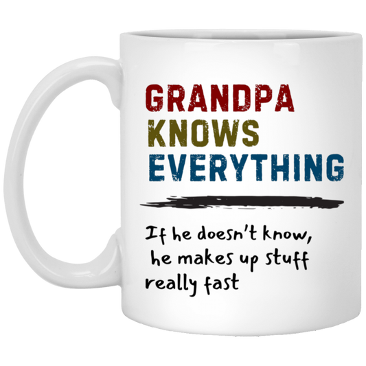 "Grandpa Knows Everything Mug - Perfect Gift for Grandfathers"