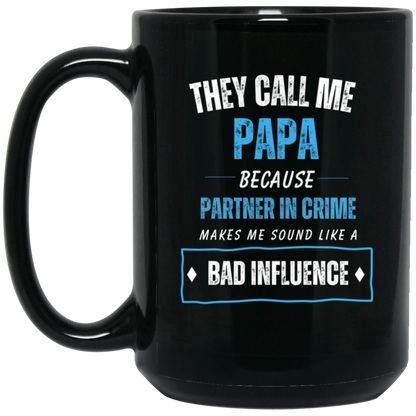 Heartwarming 'Papa - Partner in Crime' Coffee Mug for Grandpas