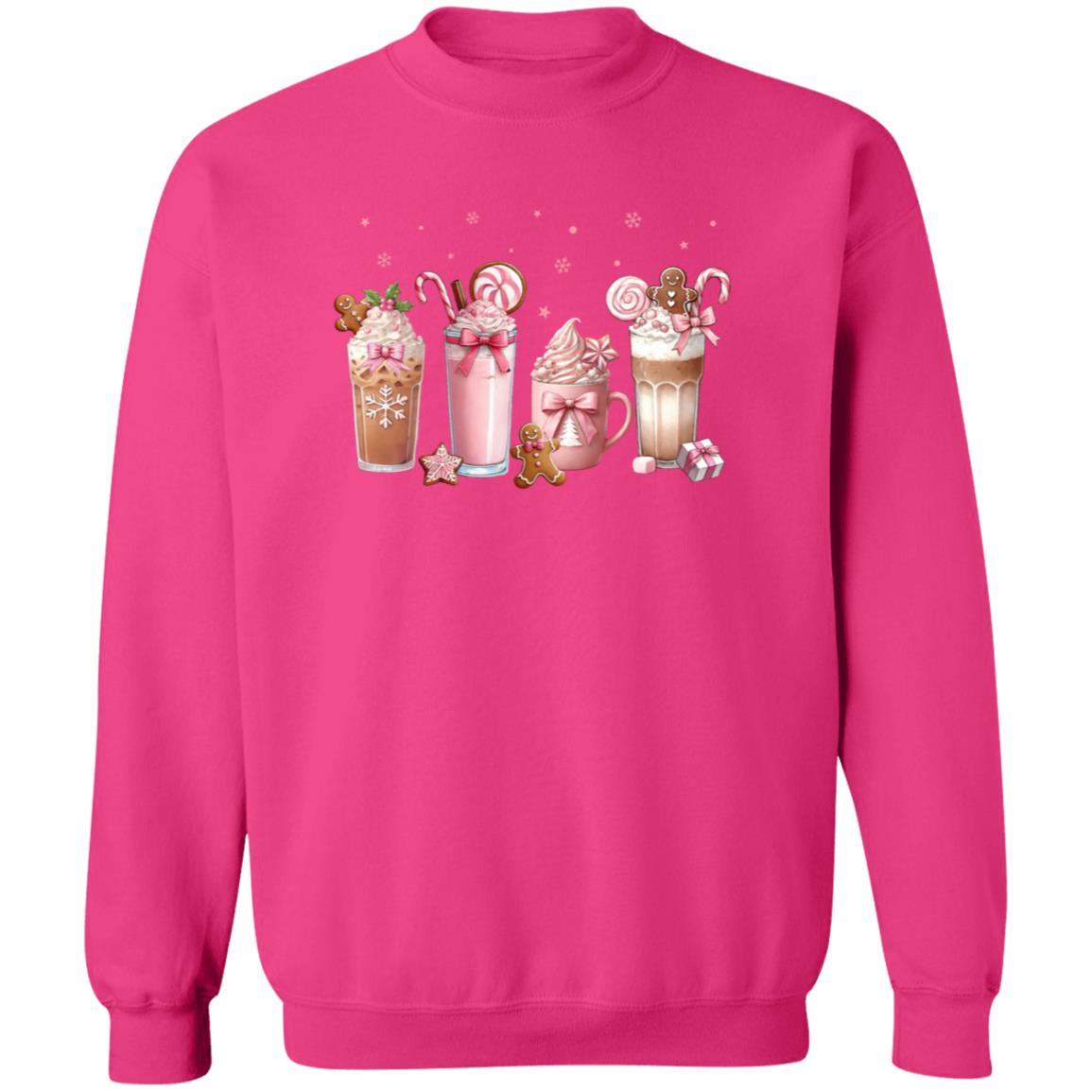 Christmas Coffee Tee & Sweatshirt – Pink Coquette Bow Holiday Style