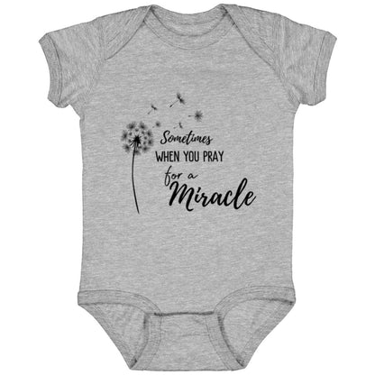 Celebrate the Joy of Twins with Our "Sometimes When You Pray for a Miracle" Onesie!