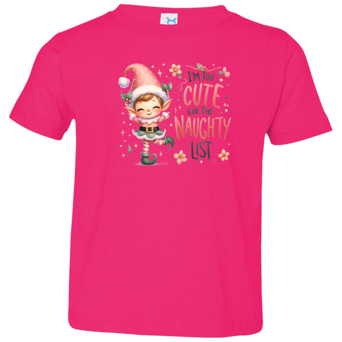 Too Cute for the Naughty List Youth & Toddler T-Shirt | Adorable Christmas Holiday Tee