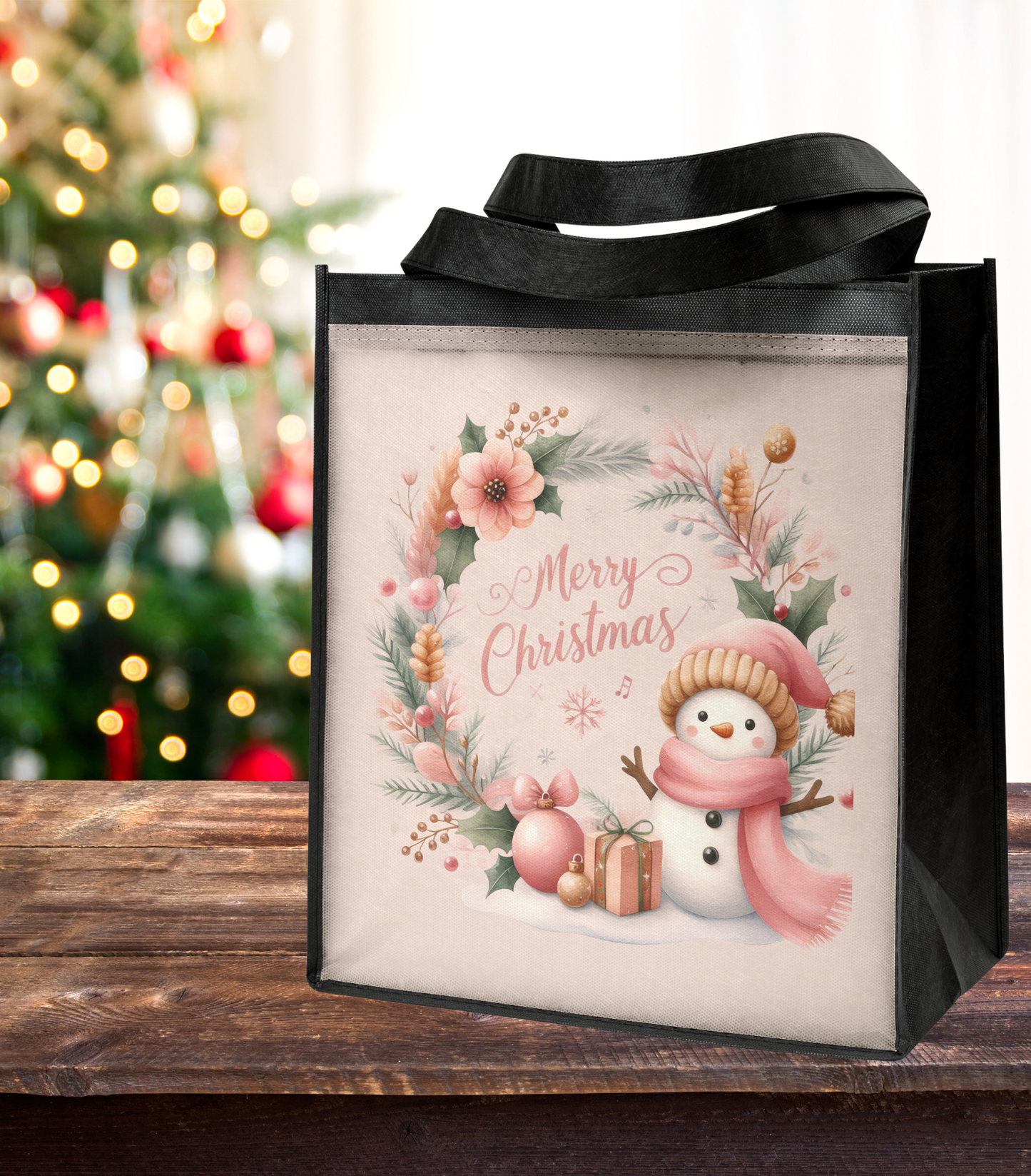 Durable "Merry Christmas Snowman" Tote – Carry Holiday Cheer Everywhere