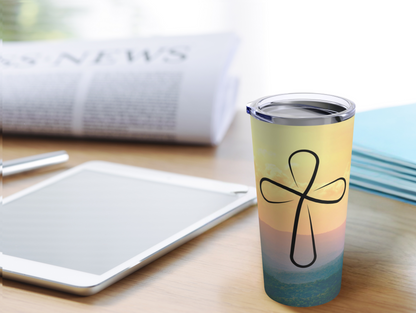 Inspirational Mountain Sunrise Tumbler – Custom Gift for Adventurers and Faithful Souls