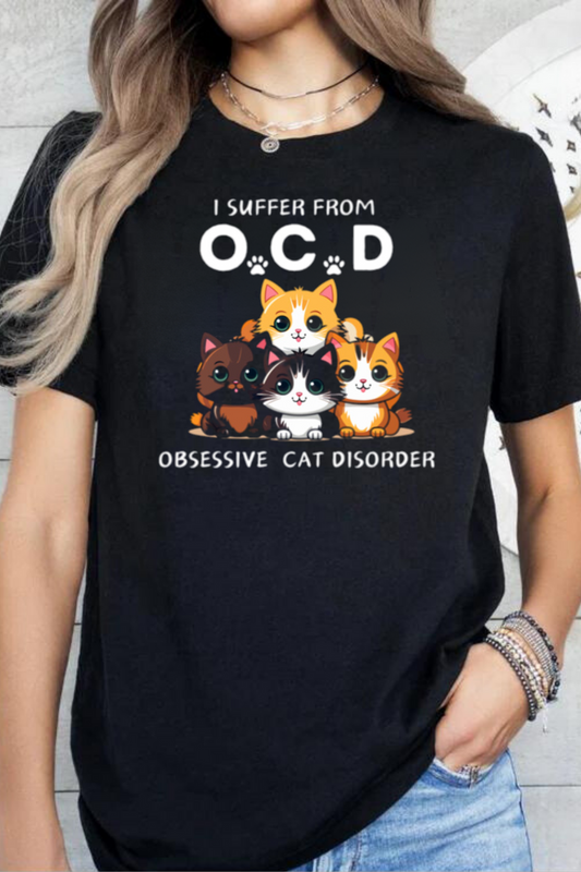 OCD: Obsessive Cat Disorder" T-Shirt - Hilarious Cat Lover Apparel