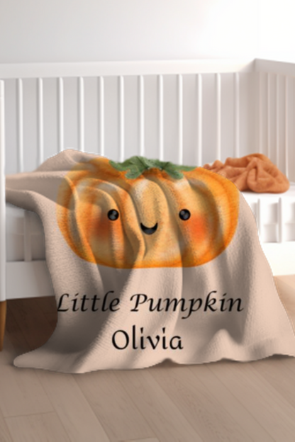 Cozy Personalized 'Mommy's Little Pumpkin' Blanket - Perfect for Toddler Snuggles