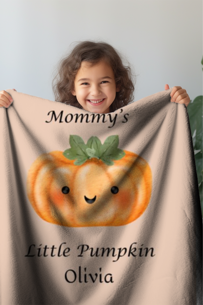 Cozy Personalized 'Mommy's Little Pumpkin' Blanket - Perfect for Toddler Snuggles