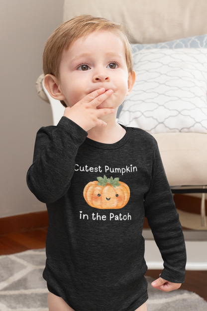 Cutest Pumpkin in the Patch Baby Bodysuit – Cozy and Cute for Autumn Baby Shower Gift