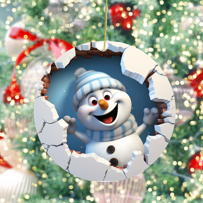 Charming 3D Snowman Ornament – Add Joy to Your Decor, Perfect Holiday Gift for Kids of All Ages