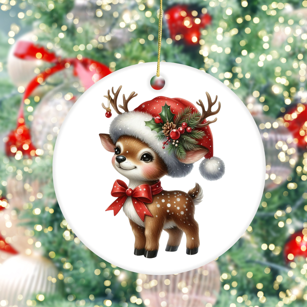 Elegant Nature-Inspired Deer Ornament – A Touch of Serenity for Your Holiday Decor