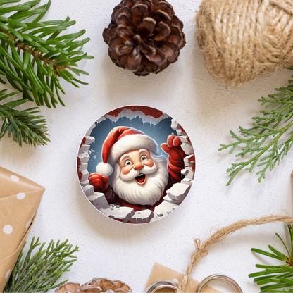 Playful 3D Santa Ornament - A Jolly Touch for Your Holiday Decor & Great Gift Exchange Idea