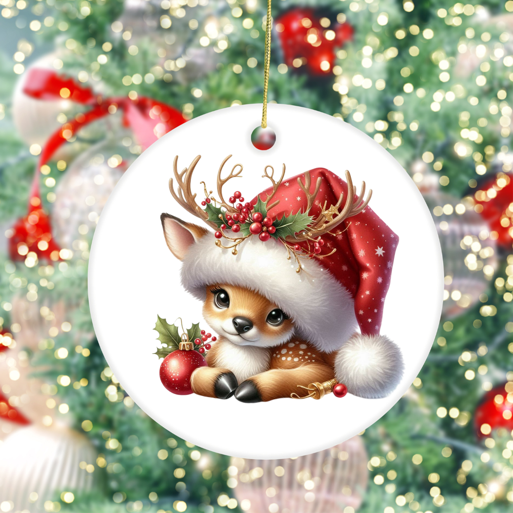 Adorable Deer Ornament - Whimsical Holiday Décor & Perfect Ornament Exchange Gift