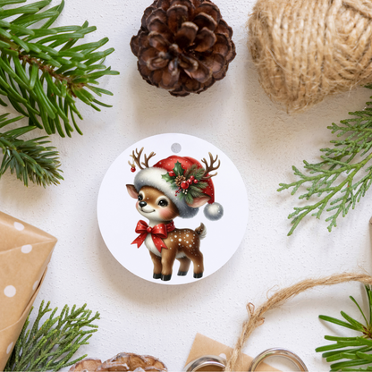 Elegant Nature-Inspired Deer Ornament – A Touch of Serenity for Your Holiday Decor