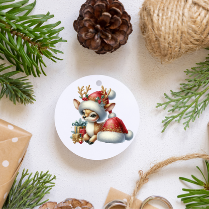 Charming Cute Deer Ornament – Nature-Inspired Elegance for the Holidays – Perfect for Ornament Exchange Gifts