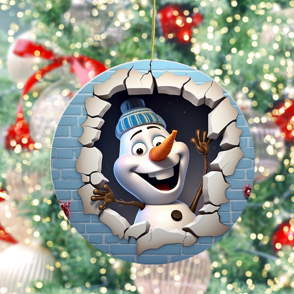 Add Winter Magic with the 3D Snowman Ornament