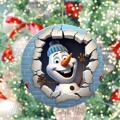 Add Winter Magic with the 3D Snowman Ornament