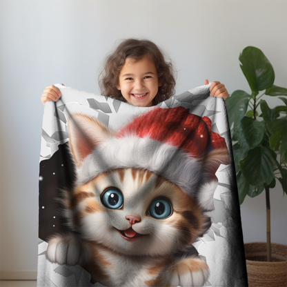 Santa Kitten Blanket