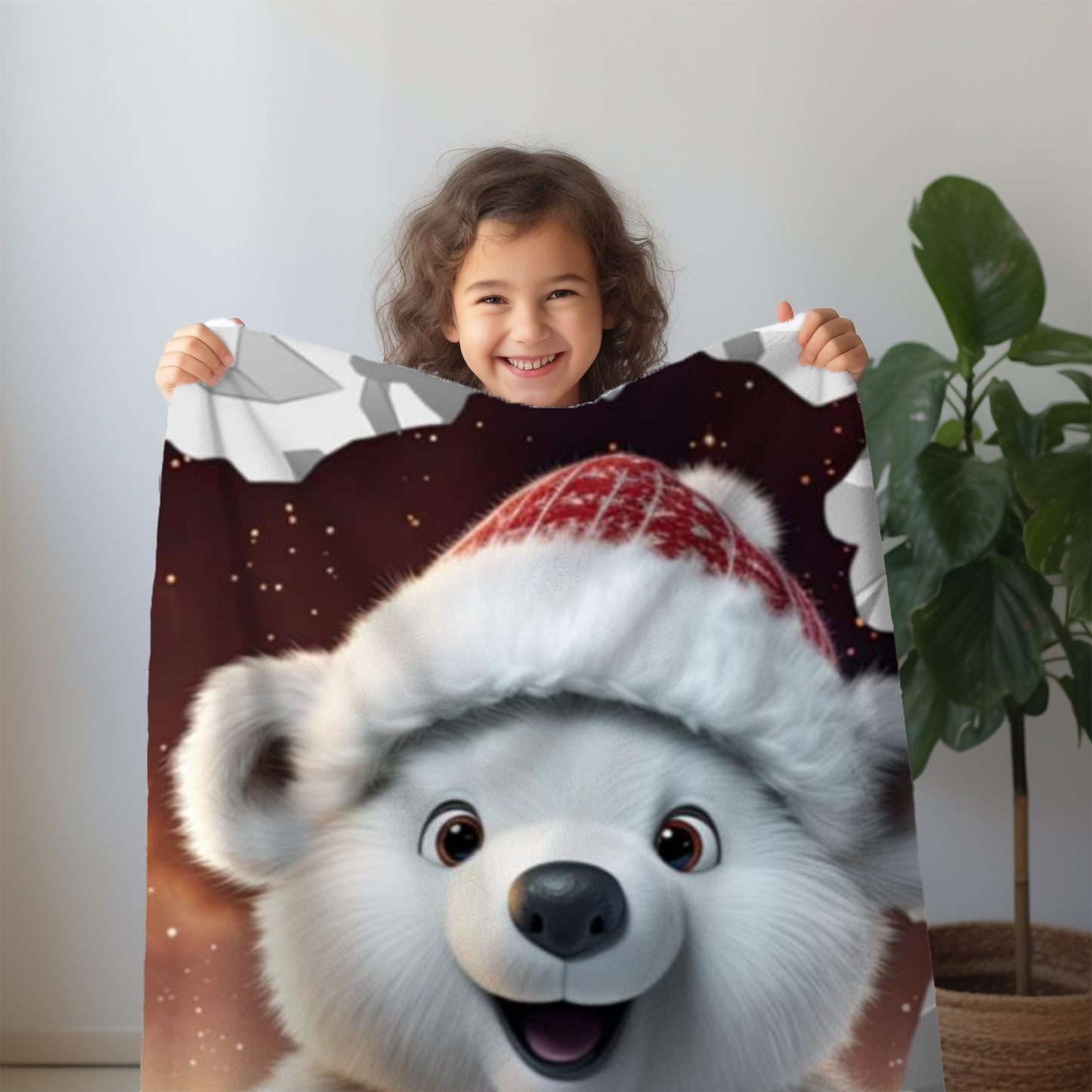 Charming Polar Bear Blanket – Ideal Christmas Gift for the Whole Family