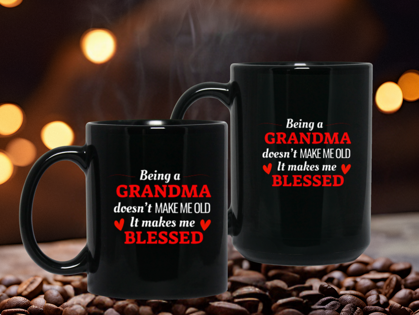 Heartfelt "Being a Grandma Doesn't Make Me Old" Ceramic Mug – Ideal for Birthdays or Christmas