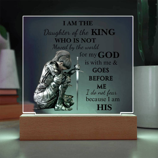 Custom Acrylic Night Lamp - Daughter of the King Night Lamp  for Daughter or Granddaughter