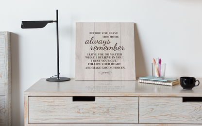 Always Remember Canvas – Gift of Encouragement for Family & Friends