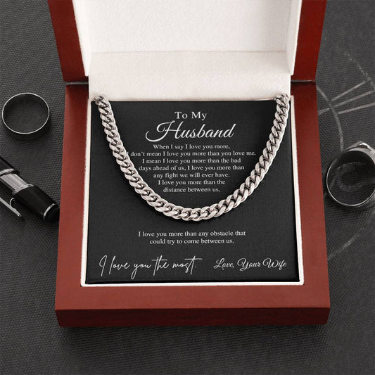 Unique Christmas, Anniversary, Birthday, and Valentine's Day Gifts for Your Husband -Cuban Necklace