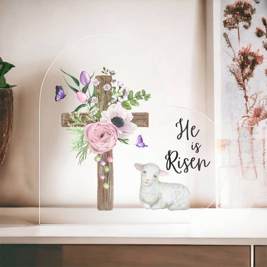 "He is Risen" Heart Plaque – A Beautiful Reminder of Hope This Easter