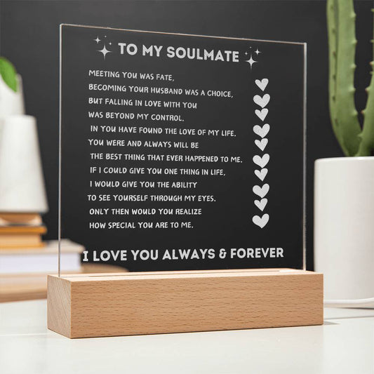 Personalized LED Acrylic Lamp – Perfect Gift for Your Soulmate