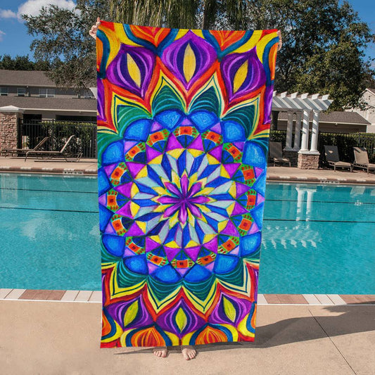 Custom Mandala Beach Towel – Perfect for Pool Days and Beach Trips