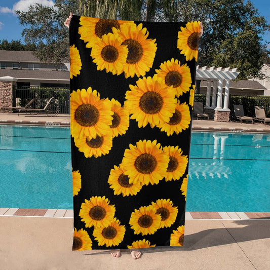 Sunflower Beach Towel – Perfect for Summer Fun and Pool Days