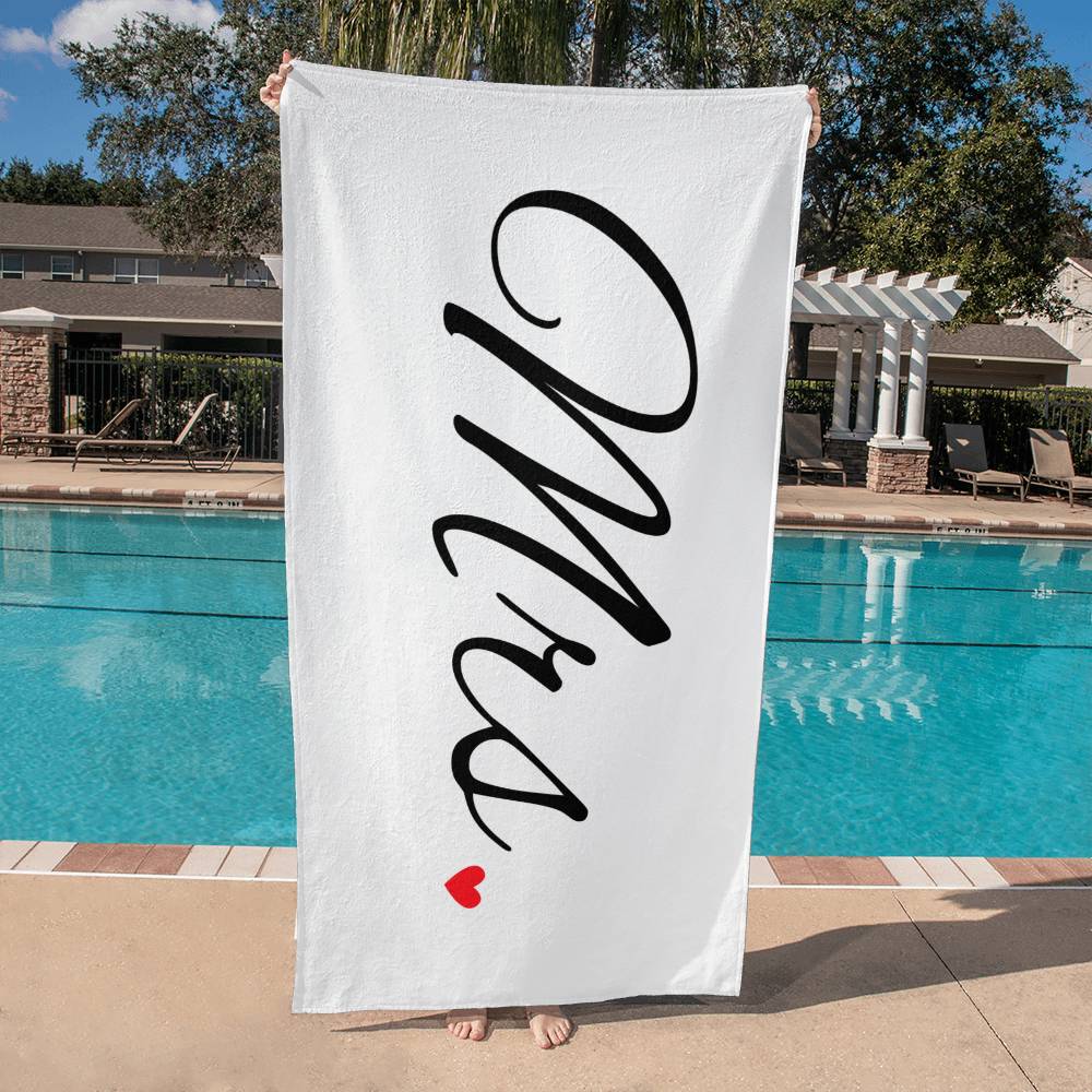 Mr. and Mrs. Soft Beach Towel – Perfect for Pool, Bath, or Beach