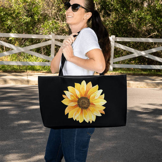 Sunflower Weekender Tote – Bright and Spacious Travel Bag