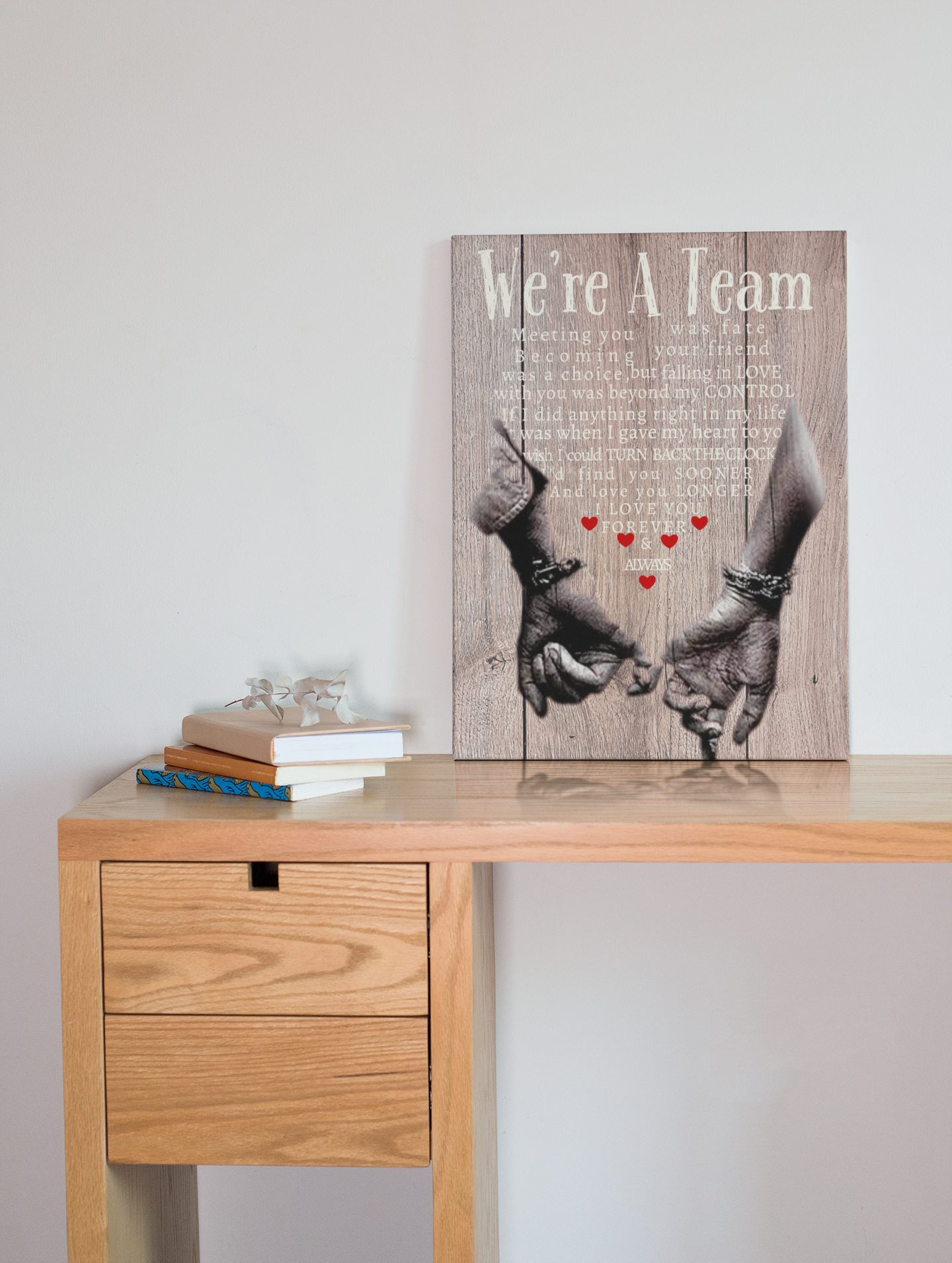 We’re a Team Canvas Art – Unique Gift for Weddings or Anniversaries