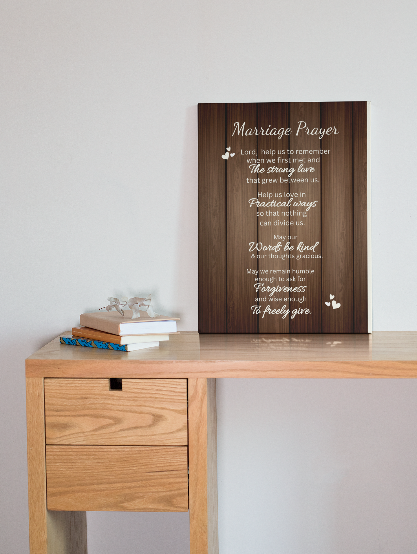 Marriage Prayer Canvas Art – Unique Gift for Weddings or Showers