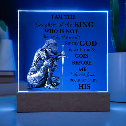 Custom Acrylic Night Lamp - Daughter of the King Night Lamp  for Daughter or Granddaughter