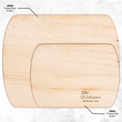 Personalized Family  Cutting Board - Wedding, Housewarming, and Special Occasion Gift