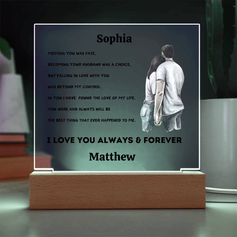 Personalized "In You I Have Found the Love of My Life"  Night Lamp – Romantic Gift for Soulmate