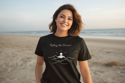 Riding the Waves Sleeve T-Shirt – Inspirational Shirt for Confidence & Resilience