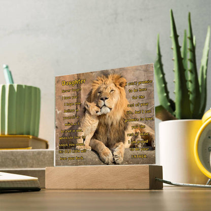 Acrylic Night Lamp – "This Old Lion" Gift for Daughter | Sentimental Dad-to-Daughter Keepsake