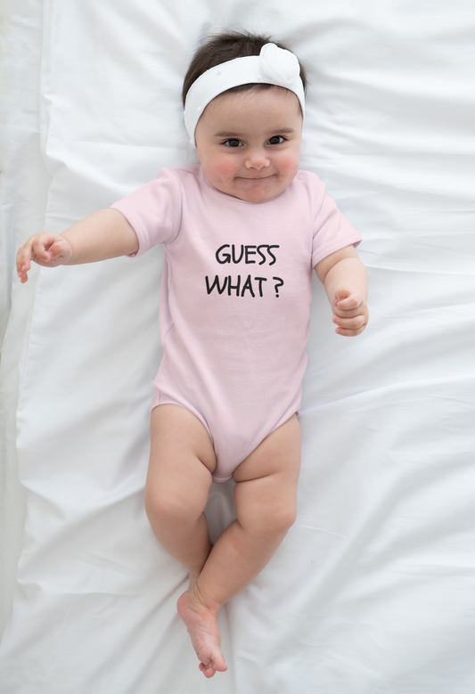 Guess What? Baby Announcement Onesie – Soft, Funny, and Perfect for Big Reveals!