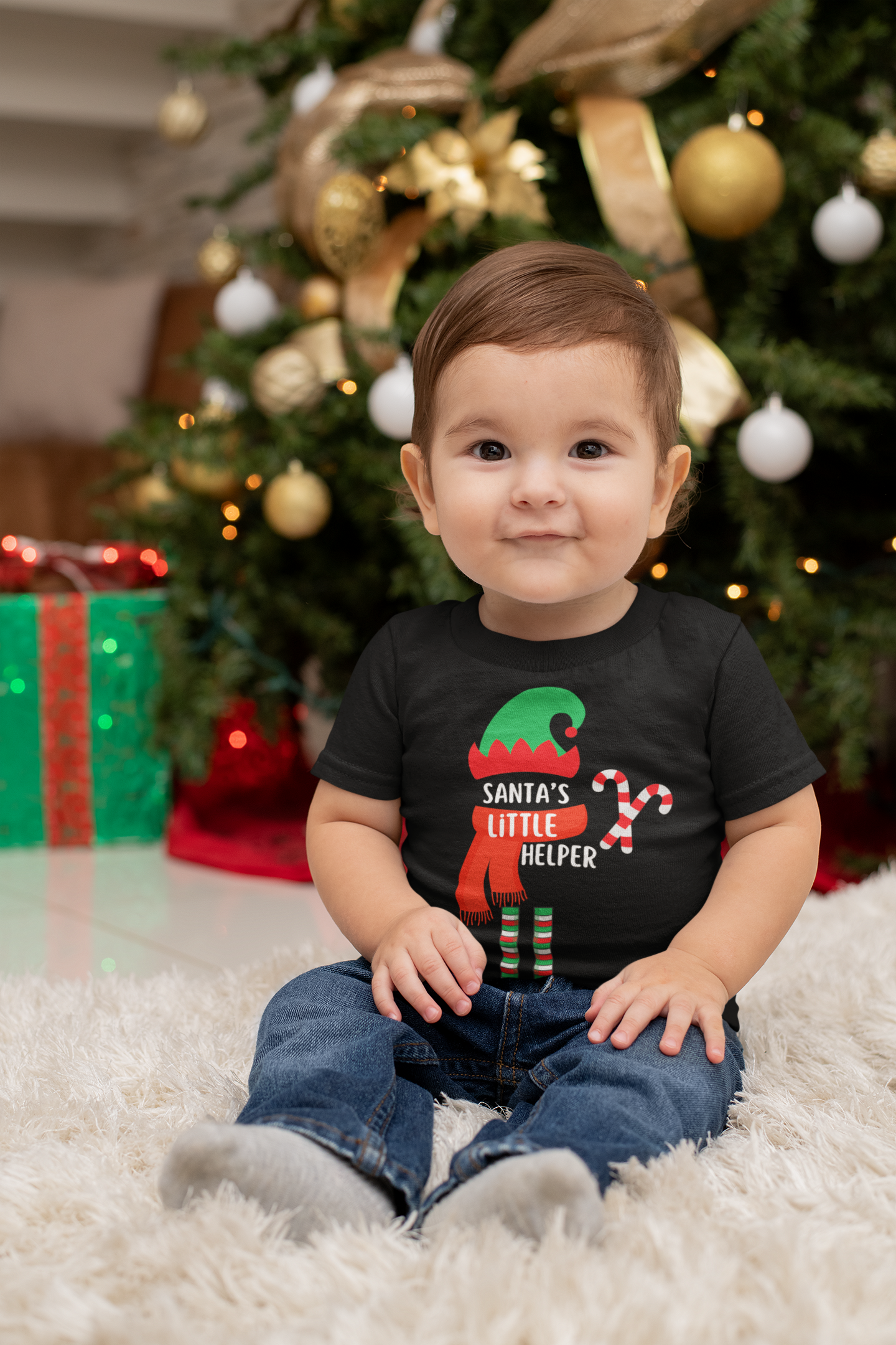 Santa's Helper Onesie, Jumper, and Baby T-Shirt - Adorable Holiday Baby Apparel!