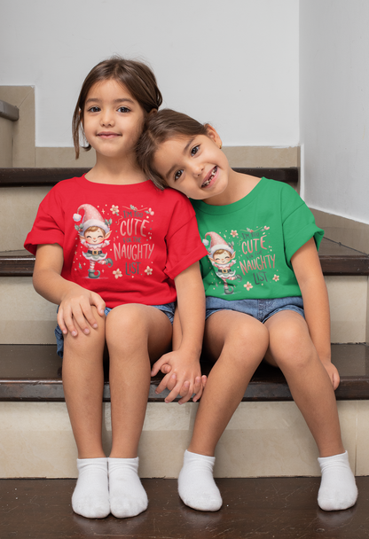 Too Cute for the Naughty List Youth & Toddler T-Shirt | Adorable Christmas Holiday Tee