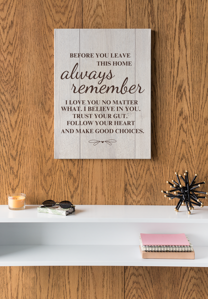 Always Remember Canvas – Gift of Encouragement for Family & Friends